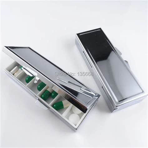 small stainless steel pill box|portable small pill box.